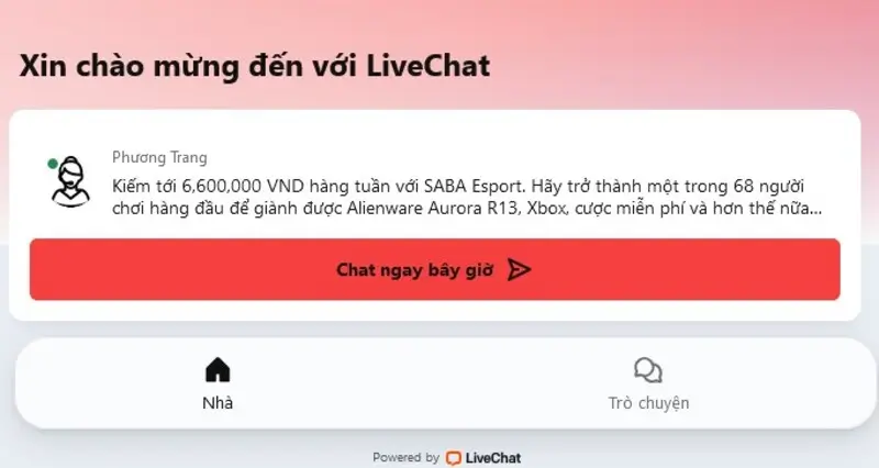 Liên hệ nhà cái 12bet qua live chat